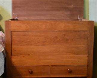 Gorgeous Antique Cherrywood Sugar Chest in Beautiful Condition with Double Drawers with Turned Legs a True Find for the Discriminating Buyer of Fine Antiques!