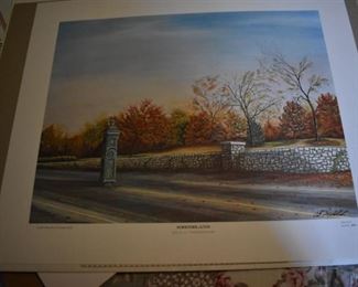 Entitled< "Keeneland" by Kentucky Property Artist C. G. Morehead 1968 signed, plate #V, print #260