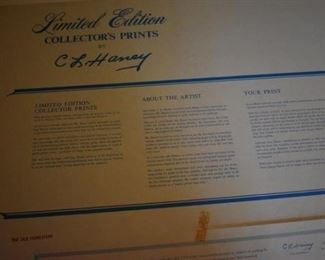 Gorgeous limited edition print by Artist C. L. Haney 
of Famous Wildlife Painter Ray Harm's Home follows in addition to information about Ray Harm: