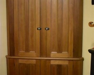 Gorgeous Walnut Cupboard (circa the early 1800s always in the Buchanan Family in Campbellsville, KY) with Double Doors Top and Bottom in Beautiful Original Condition