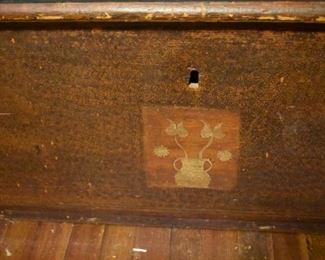 Tole painted Antique Chest purchased in Pennsylvannia in 1970.