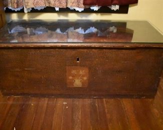 Tole painted Antique Chest purchased in Pennsylvannia in 1970.