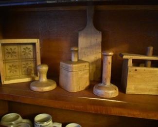 Antique Butter Molds of All Shapes and Sizes