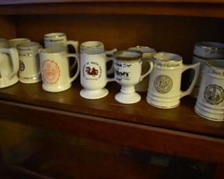 Collectible Vintage College Porcelain Stein Style Mugs