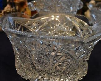 Rare and Gorgeous American Brilliant Cut Glass Bowl