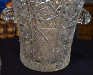 Rare and Gorgeous American Brilliant Cut Glass Ice Bucket