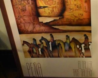 Framed Pena Print, "A Taller Taos Gallery"