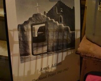 One of a number of Ansel Adams framed pieces. Loads of Vintage Silverware are found in this Estate. The Basement is Full of Everything you can imagine from antique and vintage Glassware, Silver, Pottery, Primitives Tools, Records, Silverware, Pie Safe, Antique Tool Chests and Wooden Trunks, Primitive Tools, Antique Looms and So Much, Much More!