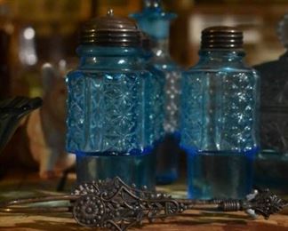 The Basement is Full of Everything you can imagine from antique and vintage Glassware, Silver, Pottery, Primitives Tools, Records, Silverware, Pie Safe, Antique Tool Chests and Wooden Trunks, Primitive Tools, Antique Looms and So Much, Much More!