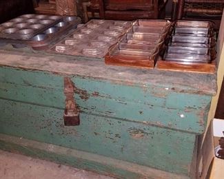 The Basement is Full of Everything you can imagine from  antique and vintage Glassware, Silver, Pottery, Primitives Tools, Records, Silverware, Pie Safe, Antique Tool Chests and Wooden Trunks, Primitive Tools, Antique Looms and So Much, Much More!