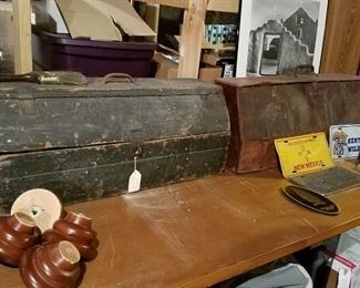 Antique Wooden Tool Chests and other Collectible Items