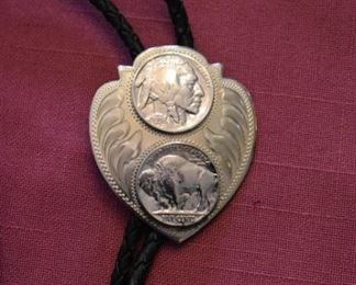 Bolo - Comstock Silver with Buffalo Nickle