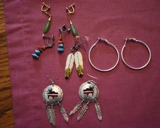 Vintage Jewelry - Earrings  with Southwest Flair