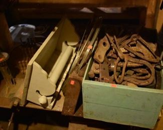 The Basement is Full of Everything you can imagine from antique and vintage Glassware, Silver, Pottery, Primitives Tools, Records, Silverware, Pie Safe, Antique Tool Chests and Wooden Trunks, Primitive Tools, Antique Looms and So Much, Much More!