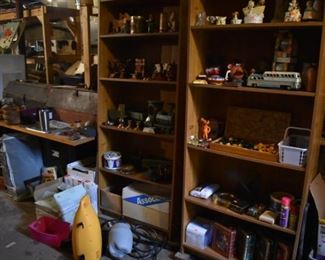 The Basement is Full of Everything you can imagine from antique and vintage Glassware, Silver, Pottery, Primitives Tools, Records, Silverware, Pie Safe, Antique Tool Chests and Wooden Trunks, Primitive Tools, Antique Looms and So Much, Much More!