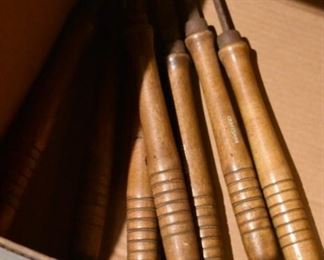 Vintage Quality Craftsman Woodworking Tools. The Basement is Full of Everything you can imagine from antique and vintage Glassware, Silver, Pottery, Primitives Tools, Records, Silverware, Pie Safe, Antique Tool Chests and Wooden Trunks, Primitive Tools, Antique Looms and So Much, Much More!