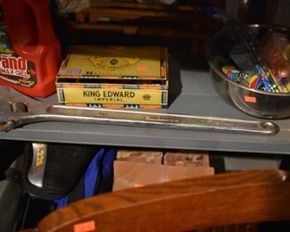 Large Vintage Craftsman Crescent Wrench. The Basement is Full of Everything you can imagine from antique and vintage Glassware, Silver, Pottery, Primitives Tools, Records, Silverware, Pie Safe, Antique Tool Chests and Wooden Trunks, Primitive Tools, Antique Looms and So Much, Much More!