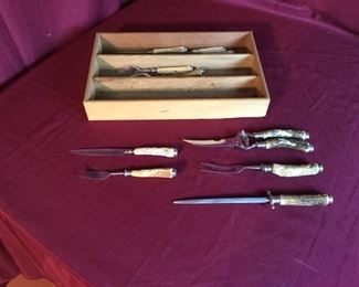 German Rostfrei Solingen Carved Handled Utensils https://ctbids.com/#!/description/share/308592