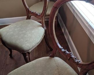 Antique Victorian Balloon Back Chairs