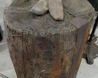 Antique Primitive Blacksmith stump