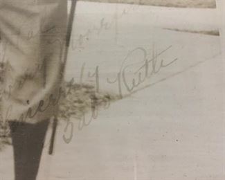 Babe Ruth Autograph 7" x 8 3/4"
