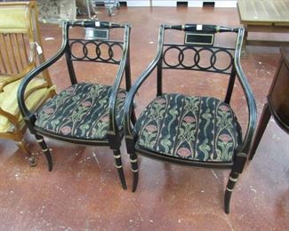 Pair of Baker Furn. Charleston Chairs