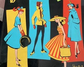 Vintage Barbie doll cases and Barbie dolls