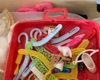 Barbie hangers and shoes