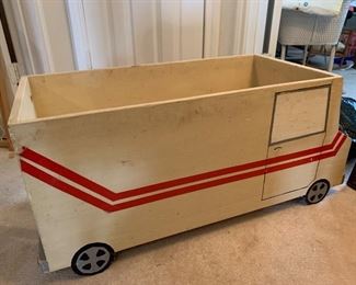 Vintage RV toy on wheels