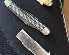 Vintage pocket knife collection, wild bill hickock knife