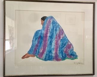 R.C. Gorman original pastel