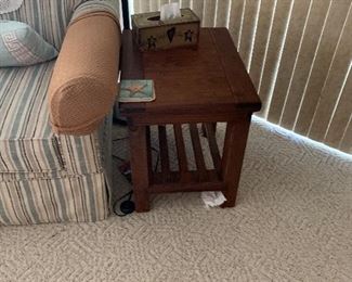 Pair of wood end tables $60 each