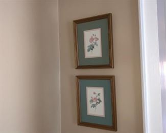 Two flower prints. 