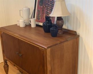 Beautiful inlayed sideboard cabinet or entryway table. 