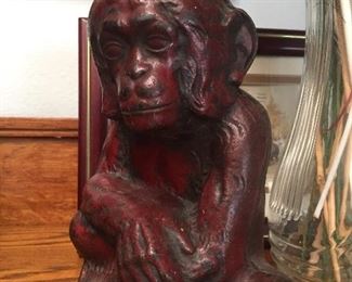 Rare monkey cast iron doorstop