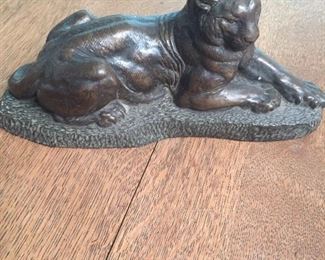 Bouton bronze mountain lion