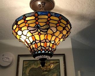 Beautiful stained glass ceiling lamp