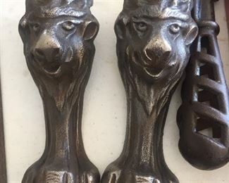 Unusual lion head small stove legs