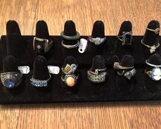 Sterling and fine gold , platinum rings