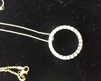 Sterling and diamond pendant