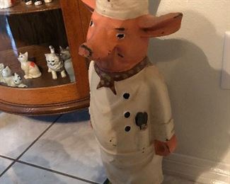 French cast iron pig chef