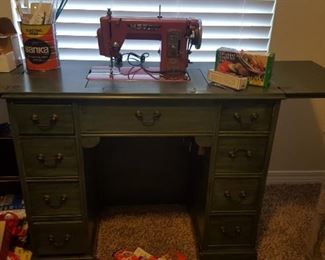 Morse sewing machine and sewing cabinet