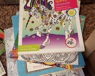 Adult coloring books, crayons too!