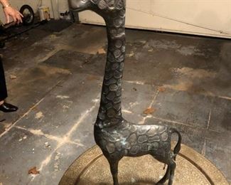 bronze giraffe