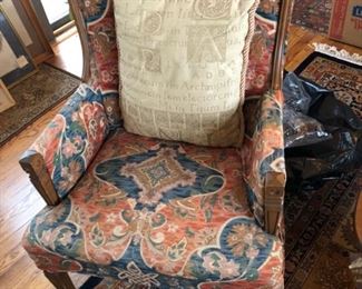 two wing chairs