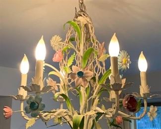 060 Tole Floral Chandelier