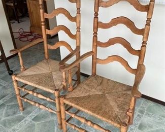 047 Pair of Ladder Back Chairs