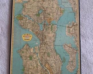 110 Krolls Map of Seattle Vintage