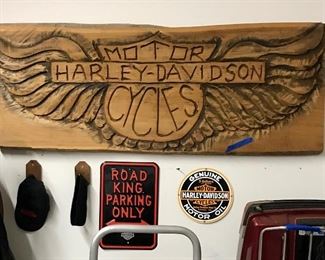 4ft Harley Davidson Sign and other collectibles