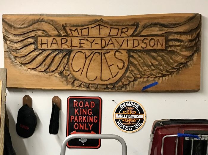 4ft Harley Davidson Sign and other collectibles 